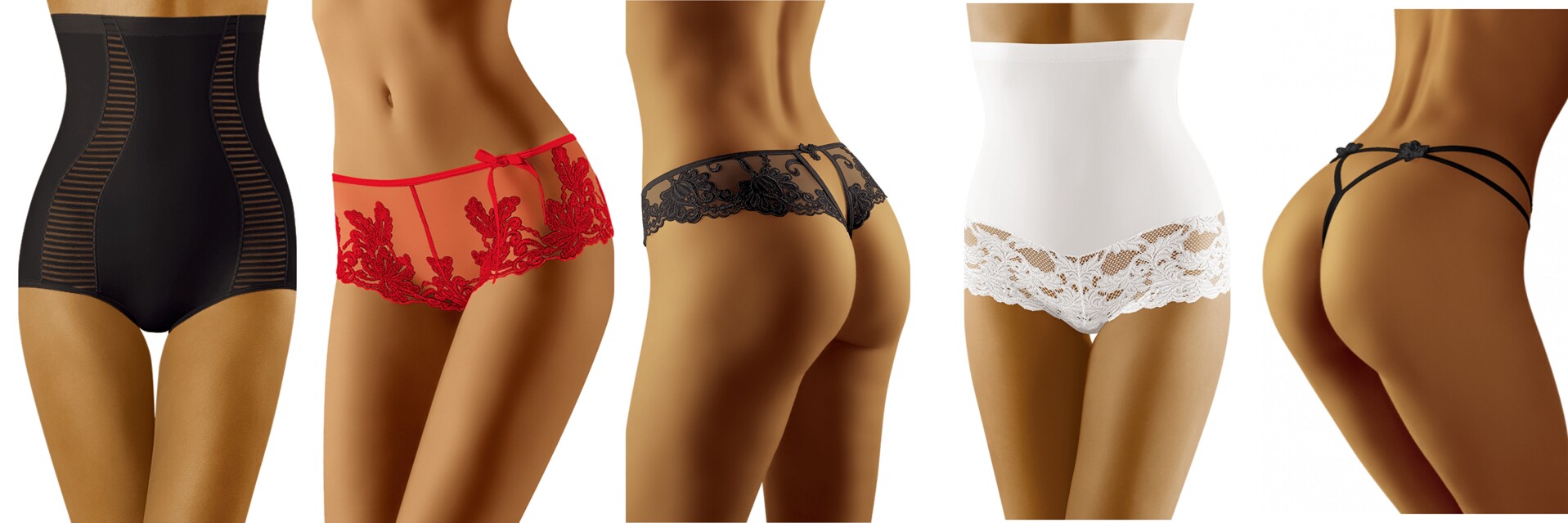 Modische Boxershorts und Strings 