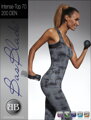 Gemustertes Sporttop INTENSE 70 BasBleu