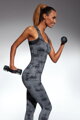 Gemustertes Sporttop INTENSE 70 BasBleu