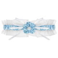 Weiß-blaues Strumpfband für die Braut HELSINKI Julimex