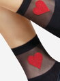 Nylonsocken mit Herzen AMORE 20/60 DEN Lores