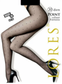 Schwarze gepunktete Strumpfhose POINT 20 DEN Lores