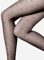 Schwarze gepunktete Strumpfhose POINT 20 DEN Lores