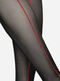 Elegante Strumpfhose mit roter Naht RIGA ROSSA 20 DEN Lores