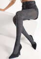 Ausgefallene Damenstrumpfhose mit schwarzen 3D Rosen GRACE B04 40 DEN Marilyn