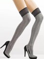 Damen-Overknee-Socken aus Baumwolle mit Rippmuster ZAZU C99 80 DEN Marilyn