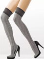 Damen-Overknee-Socken aus Baumwolle mit Rippmuster ZAZU C99 80 DEN Marilyn