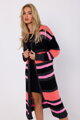Gestreifter farbiger Cardigan M774 Moe - Model 3