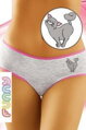 Damenhöschen mit Aufdruck Katze 2504 Wolbar