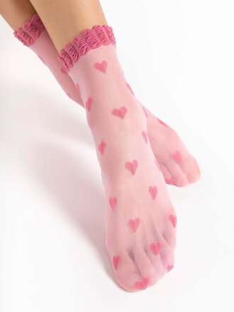 Socken mit zarten Herzen G 1189 KOKORO 20 DEN Fiore