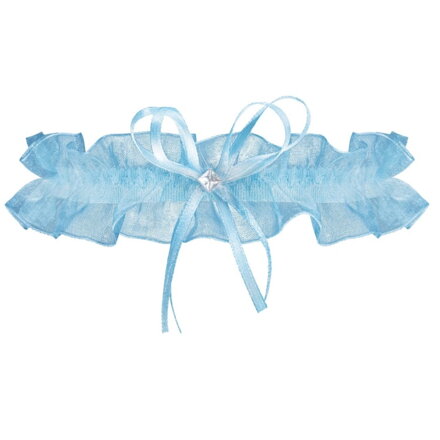 Blaues Hochzeitsstrumpfband BRUGES PW-96 Julimex