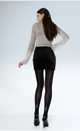 Luxuriöse Strumpfhose mit metallischem Muster PURE 3D 50 DEN Knittex