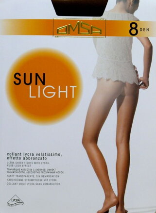 Dünne Sommerstrumpfhose SUN LIGHT 8 DEN Omsa