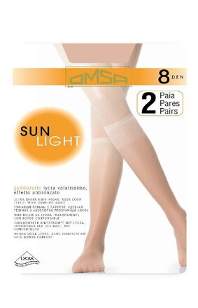 Dünne Kniestrümpfe SUN LIGHT 8 DEN Omsa