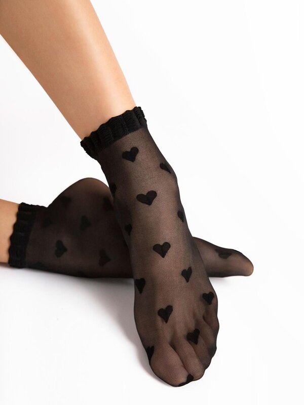Socken mit zarten Herzen G 1189 KOKORO 20 DEN Fiore Socken mit zarten Herzen G 1189 KOKORO 20 DEN Fiore