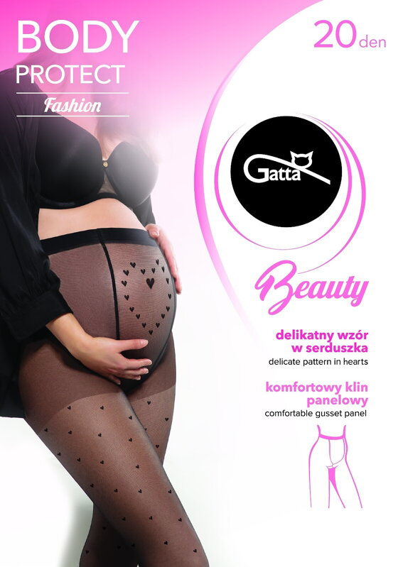 Umstandsstrumpfhose mit Herzen BODY PROTECT 02 20 DEN Gatta Umstandsstrumpfhose mit Herzen BODY PROTECT 02 20 DEN Gatta