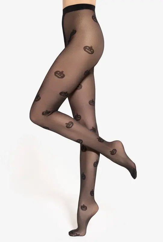 Damenstrumpfhose mit Halloween-Kürbismuster CRAZY TRICK WZ.04 40 DEN Gatta Damenstrumpfhose mit Halloween-Kürbismuster CRAZY TRICK WZ.04 40 DEN Gatta