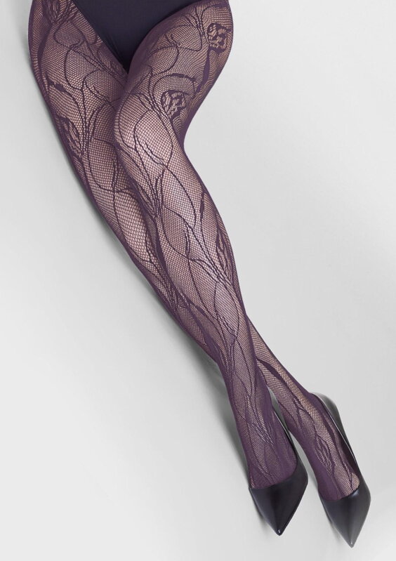 Netzstrumpfhose mit Blumenmuster CHARLY F08 Marilyn Netzstrumpfhose mit Blumenmuster CHARLY F08 Marilyn