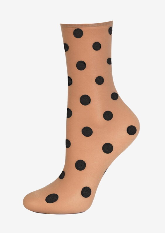 Stylische dünne Socken mit Punkten FORTE BIG DOTS Marilyn