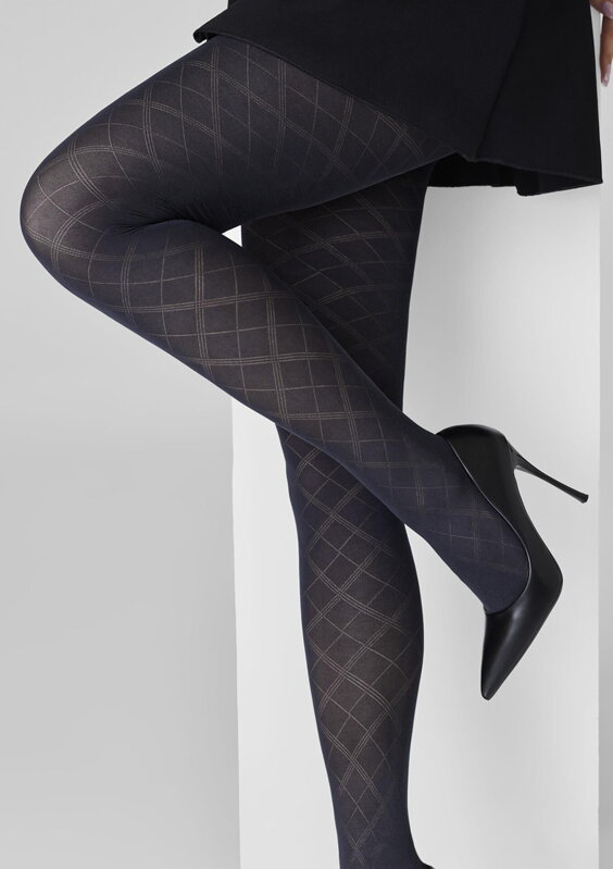Strumpfhose mit markantem Jacquard-Rautenmuster GRACE F02 Marilyn Strumpfhose mit markantem Jacquard-Rautenmuster GRACE F02 Marilyn